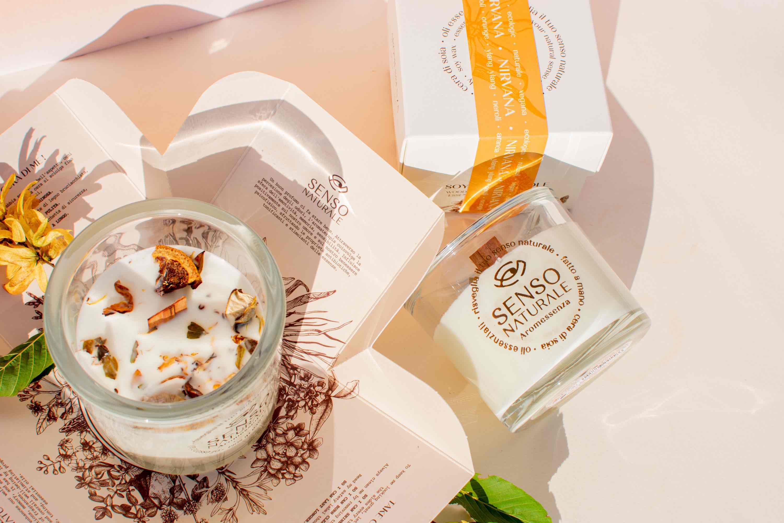 Senso Naturale Aromatherapy 100% Soy Wax Candle & Wooden Wick, NIRVANA 5oz