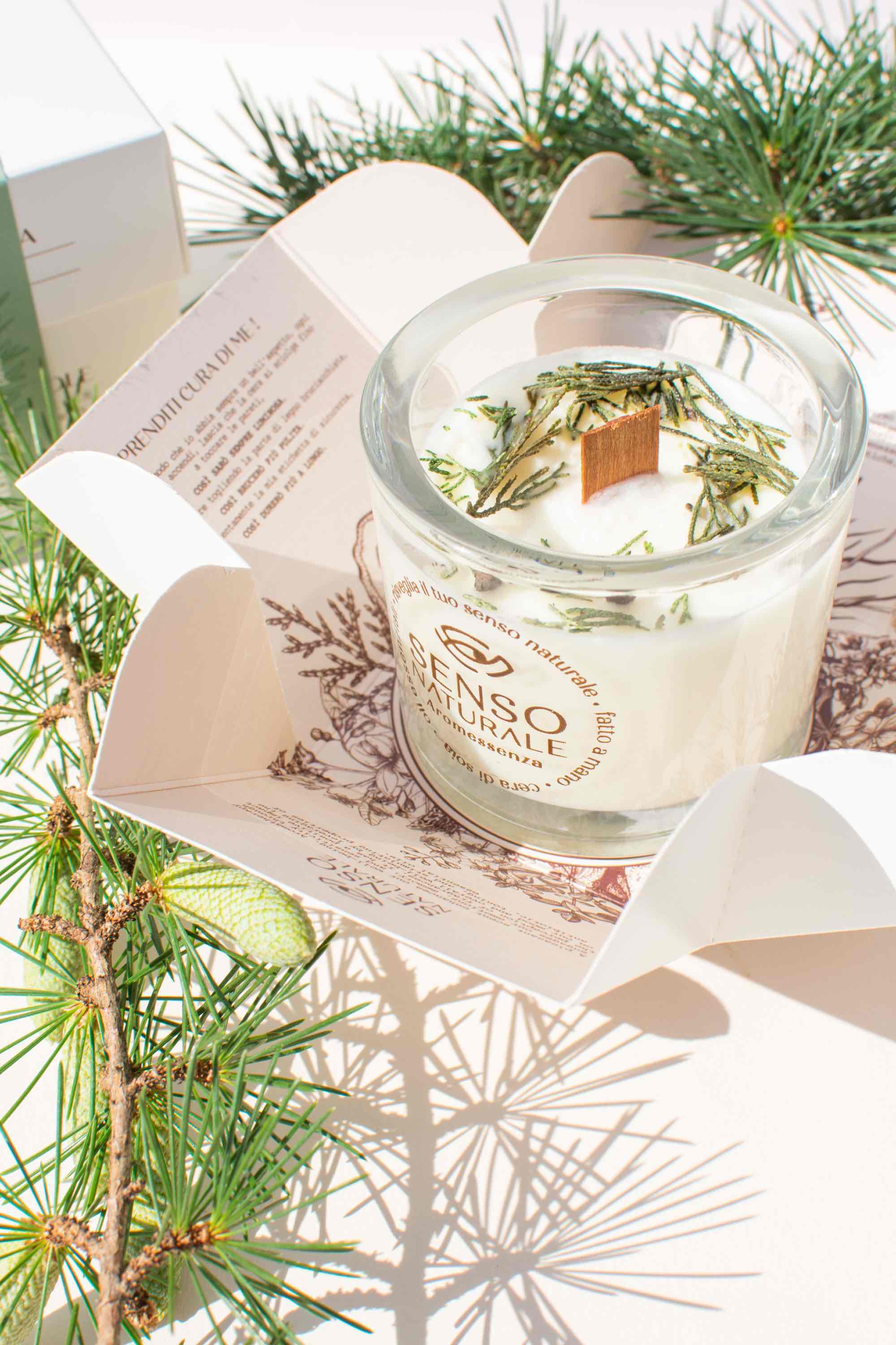 Senso Naturale Aromatherapy 100% Soy Wax Candle & Wooden Wick, Balance 5oz