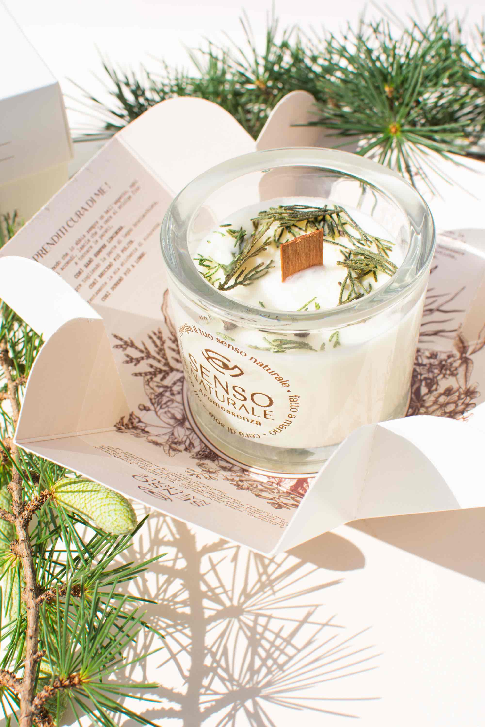 Senso Naturale Aromatherapy 100% Soy Wax Candle & Wooden Wick, Balance 5oz