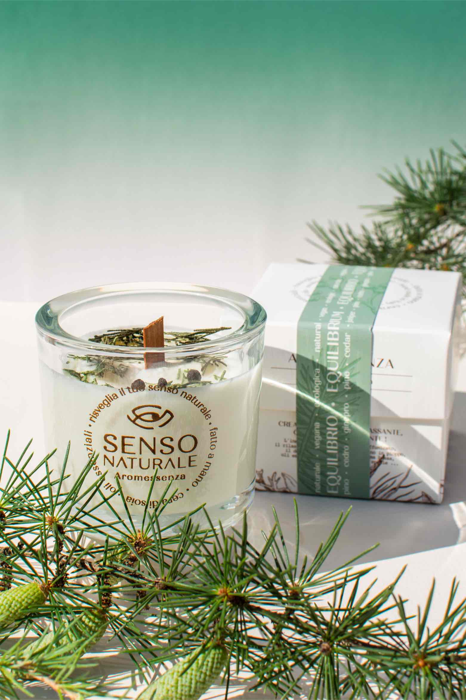 Senso Naturale Aromatherapy 100% Soy Wax Candle & Wooden Wick, Balance 5oz