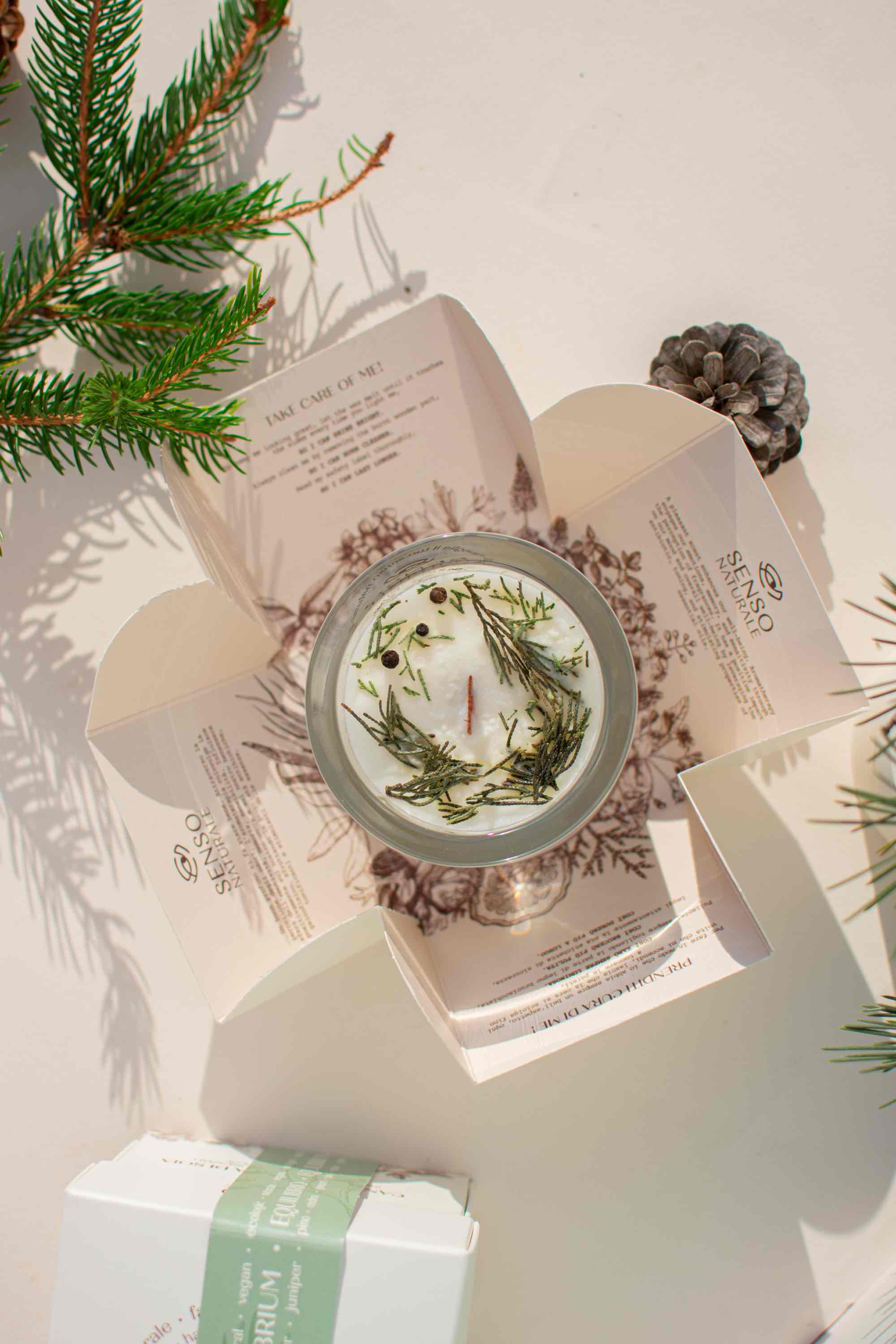 Senso Naturale Aromatherapy 100% Soy Wax Candle & Wooden Wick, Balance 5oz