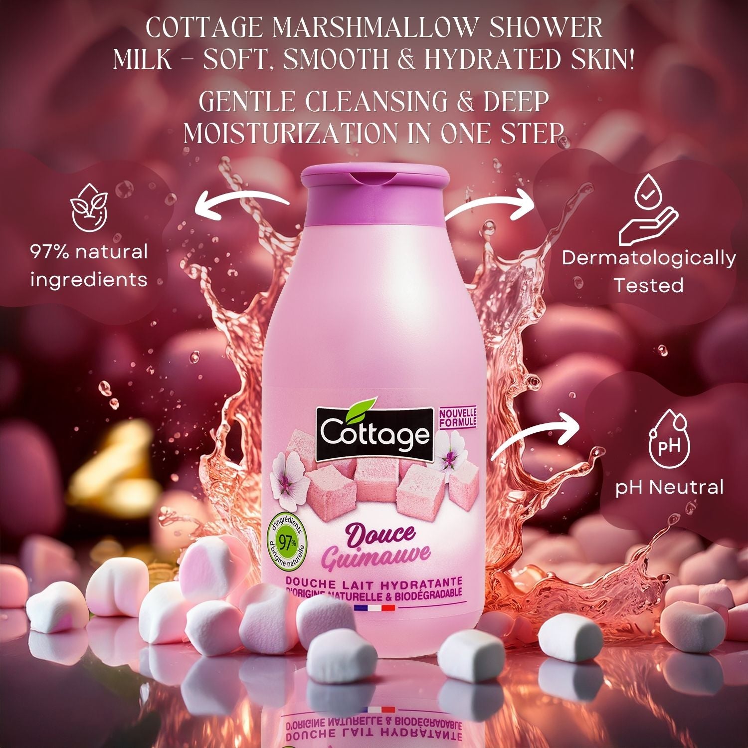 Cottage Shower Milk – Moisturizing Body Wash