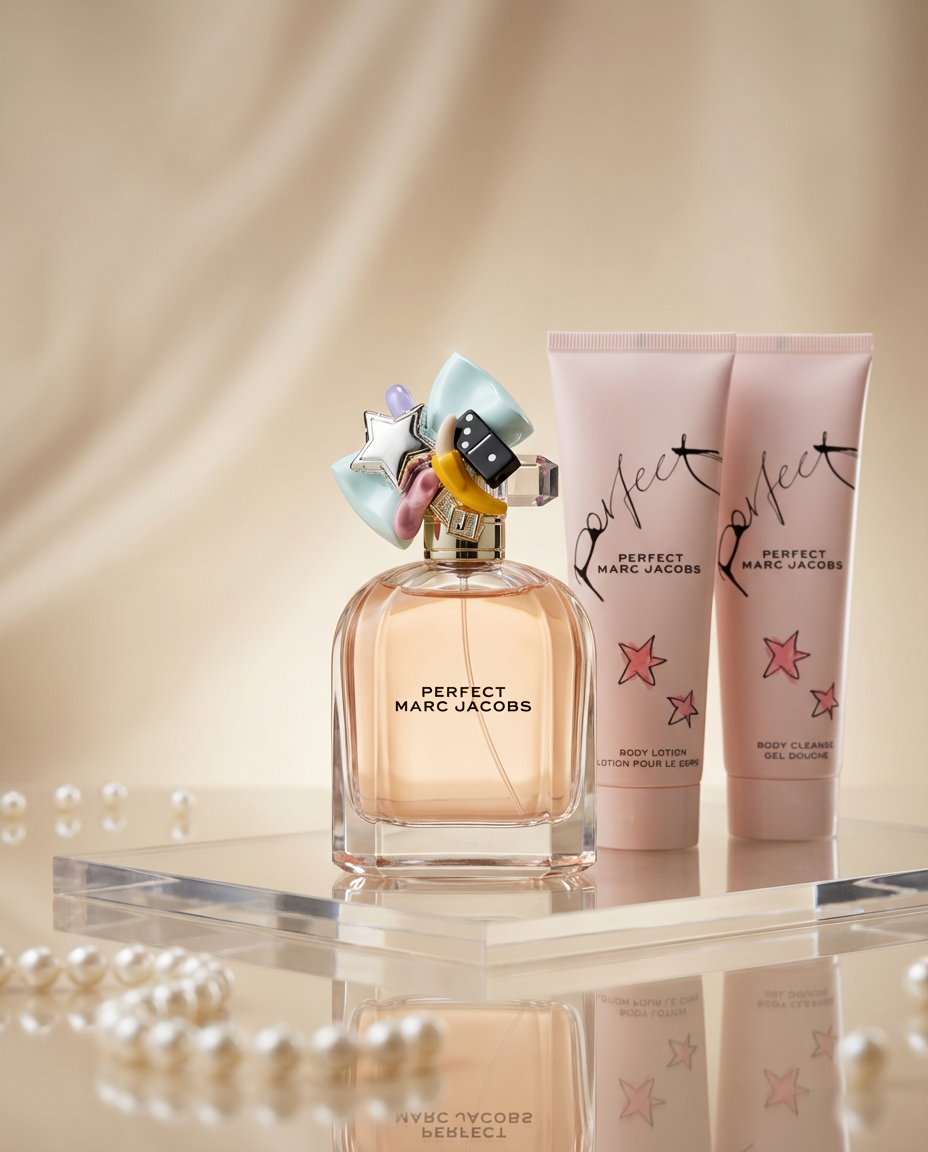 Marc Jacobs Perfect 3 Piece Gift Set: Eau de Parfum 100ml - 51.79 Body Lotion 75ml