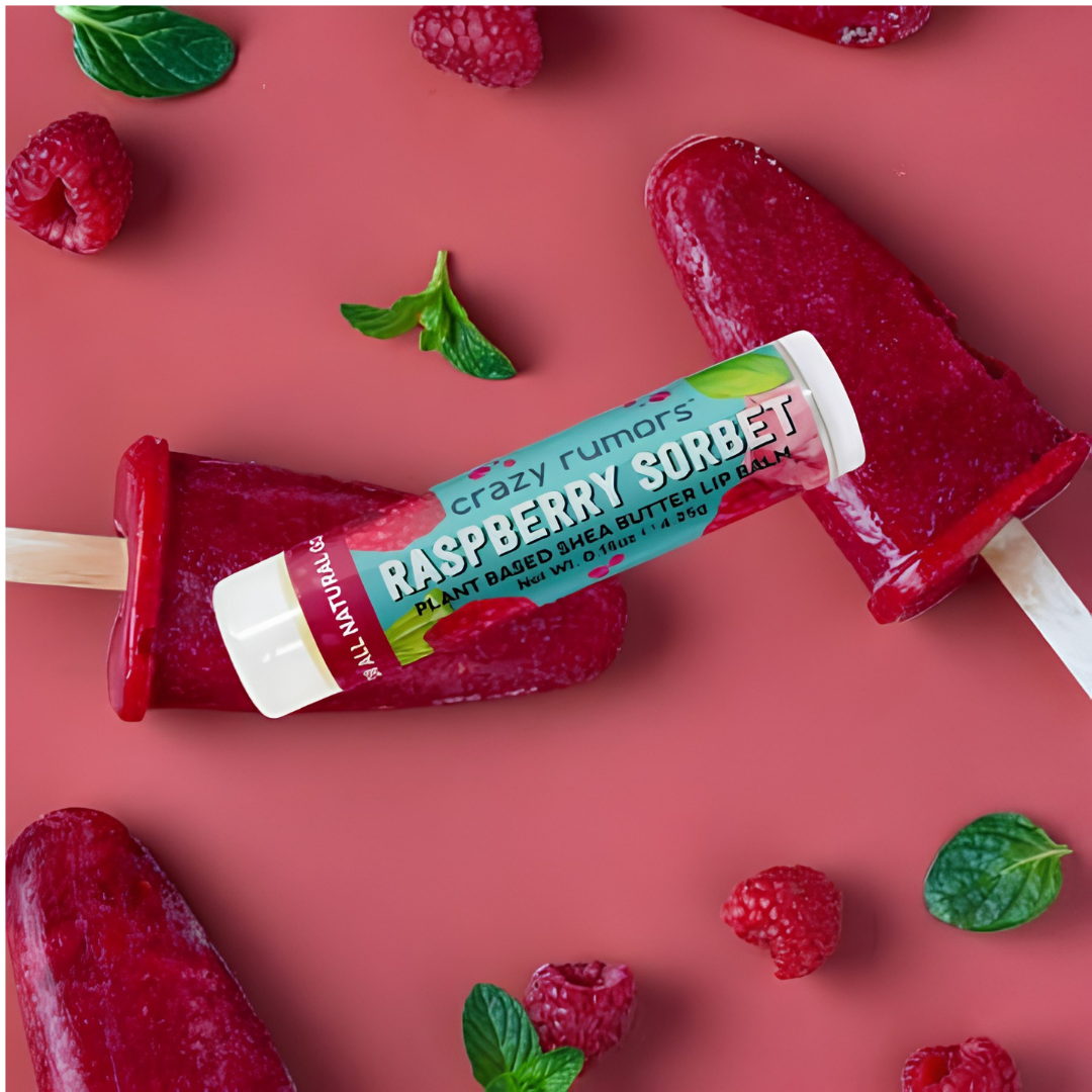 CRAZY RUMORS RASPBERRY SORBET LIP BALM