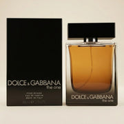 Dolce & Gabbana perfume bottle and packaging on a beige background