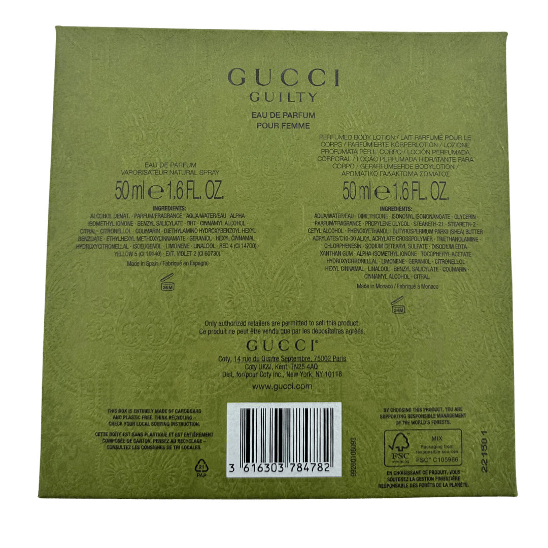 Gucci Guilty Pour Femme 2 Piece Gift Set: Eau De Parfum 50ml - Body Lotion 50ml