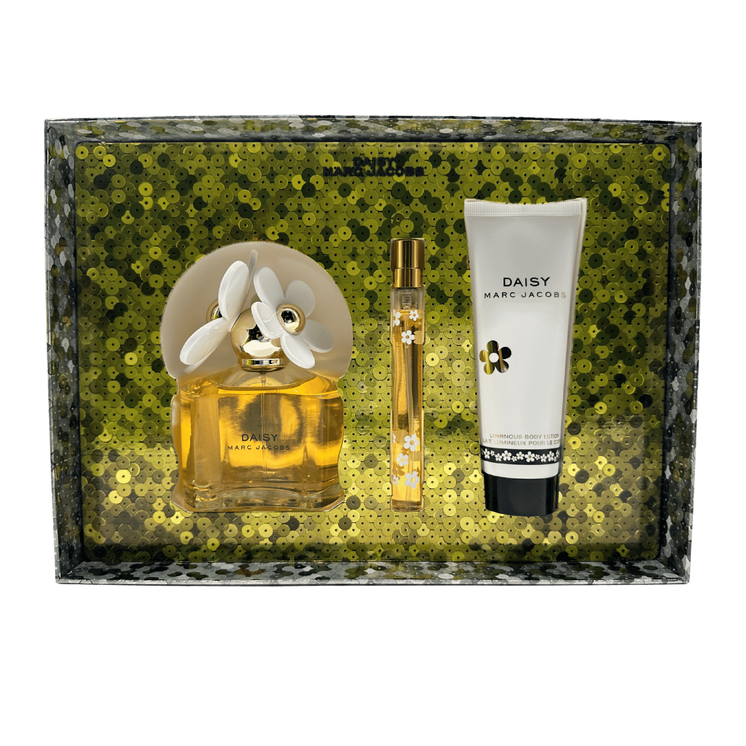 Marc Jacobs Daisy 3 Piece Gift Set: Eau de Toilette 100ml - Body Lotion 75ml - Eau de Toilette 10ml