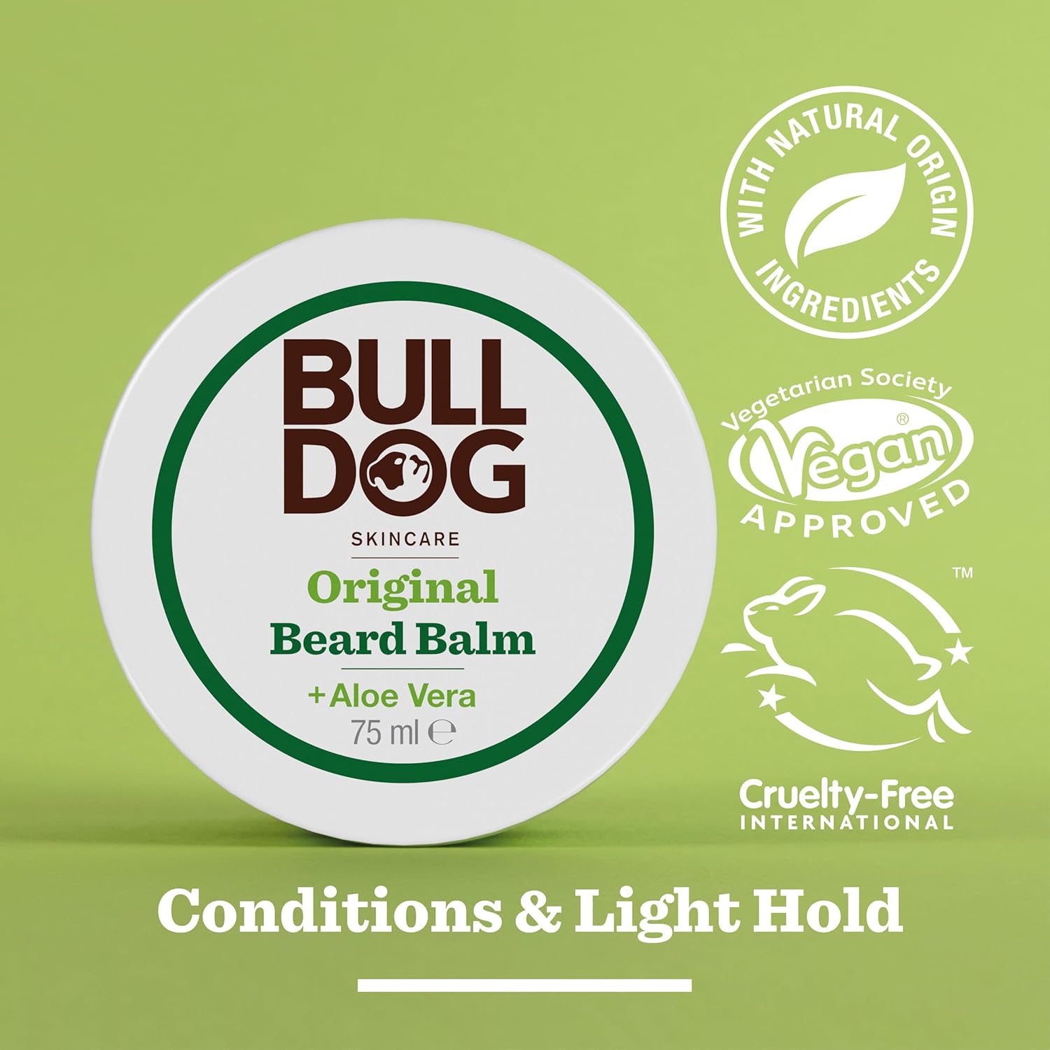BULLDOG BEARD BALM - Original Beard Balm, For Condition & Light Hold