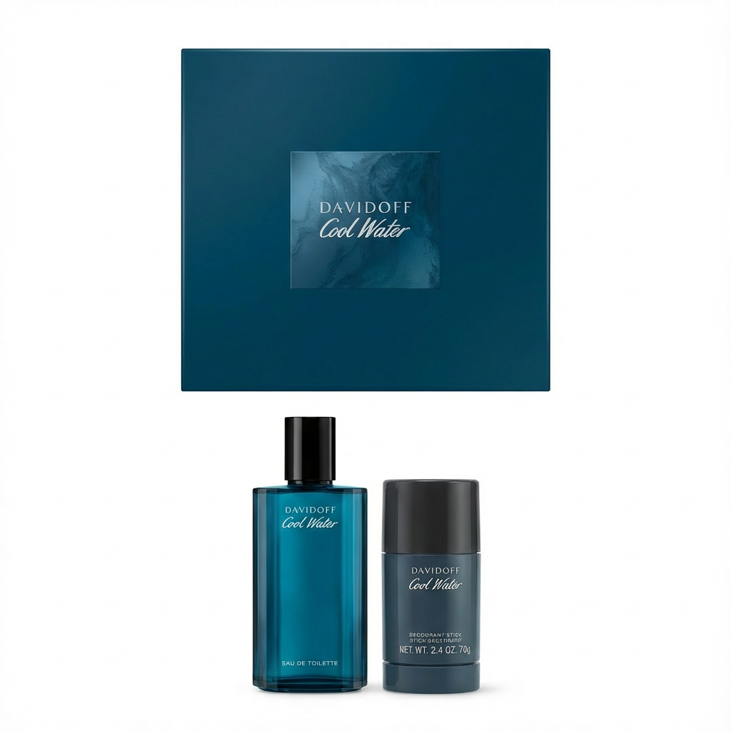Davidoff Cool Water 2 Piece Gift Set: Eau de Toilette 75ml - Deodorant Stick 70g