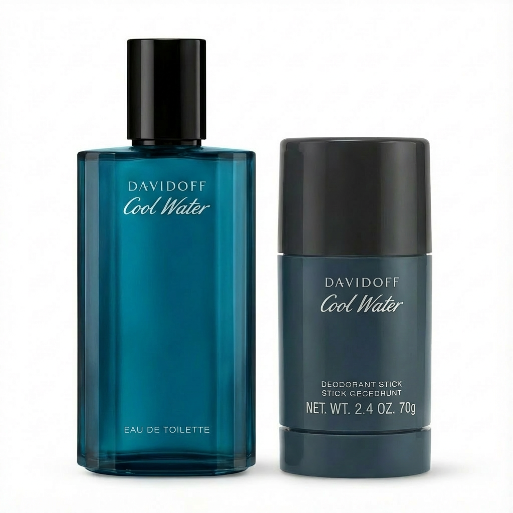 Davidoff Cool Water 2 Piece Gift Set: Eau de Toilette 75ml - Deodorant Stick 70g