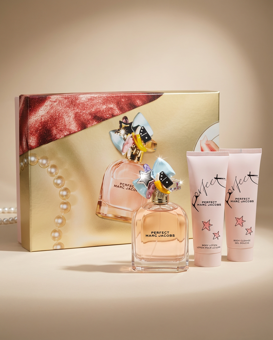 Marc Jacobs Perfect 3 Piece Gift Set: Eau de Parfum 100ml - 51.79 Body Lotion 75ml