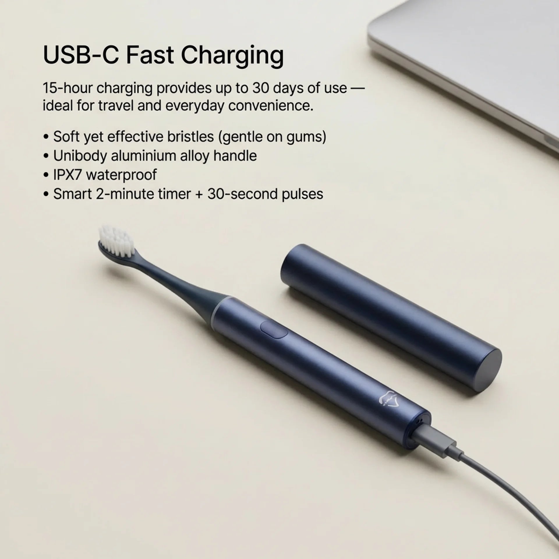 Pure Oral Toothbrush Navy Blue